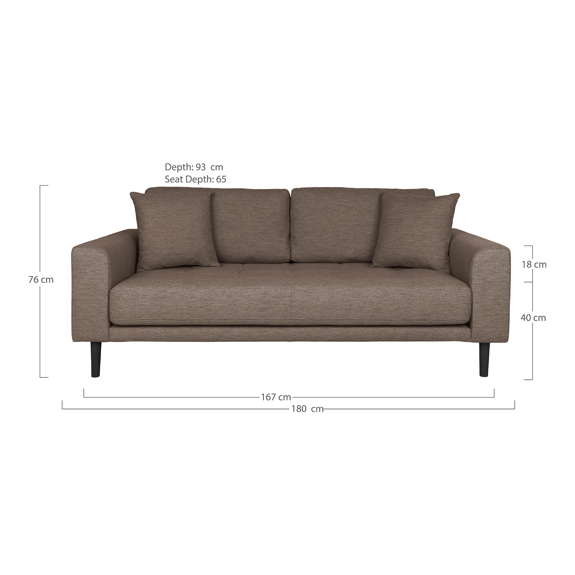 Lido – 2,5-Sitzer Sofa, 180×93x76 cm